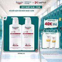 Bộ đôi Sữa Rửa Mặt Cho Da Nhạy Cảm Eucerin PH5 Facial Cleanser 400ml