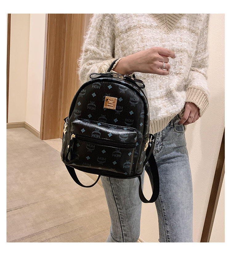 Ba lô siêu hot ins ba lô nữ ba lô nhỏ thời trang đinh tán mini mẫu mới 2024 ba lô nhỏ in hoa kinh điển sành điệu