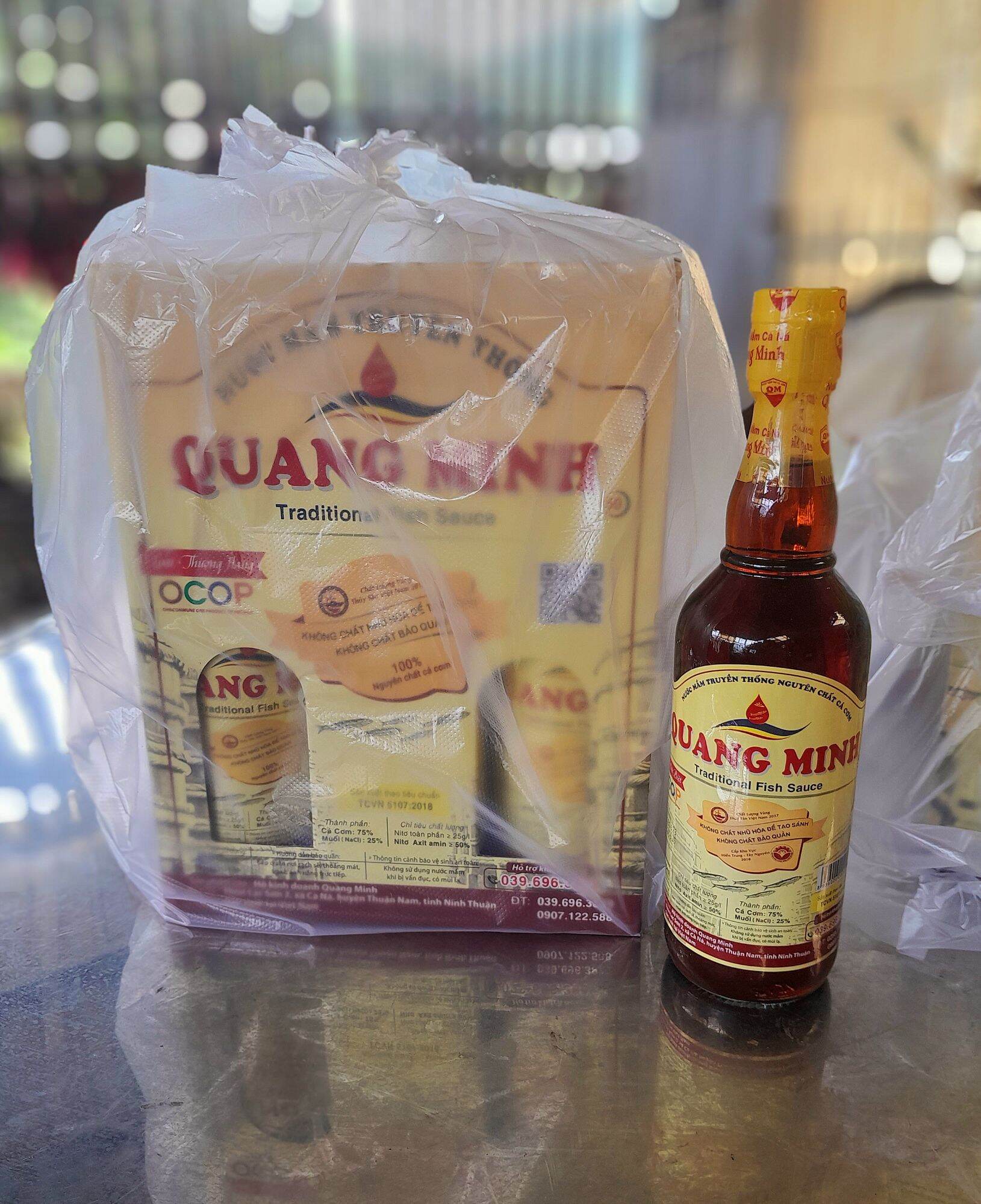 Nước mắm Quang Minh 50 độ (thùng 6 chai 500ml)