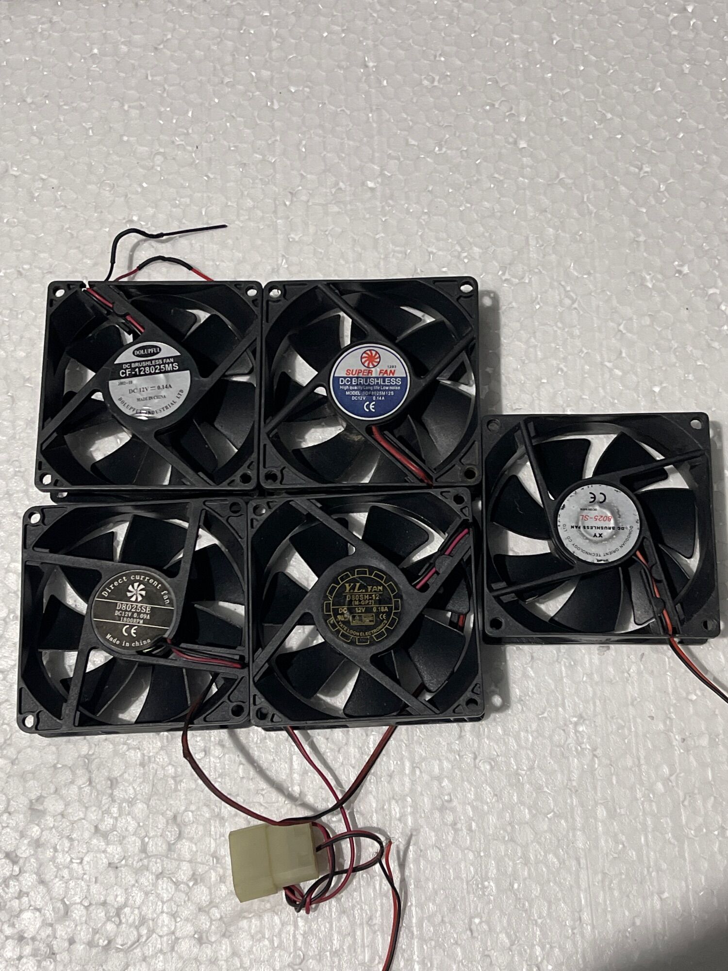 Combo 5x8 12v 2 square fan pads