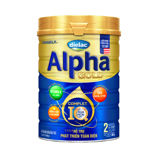 Sữa bột Alpha gold số 2 900g chính hãng