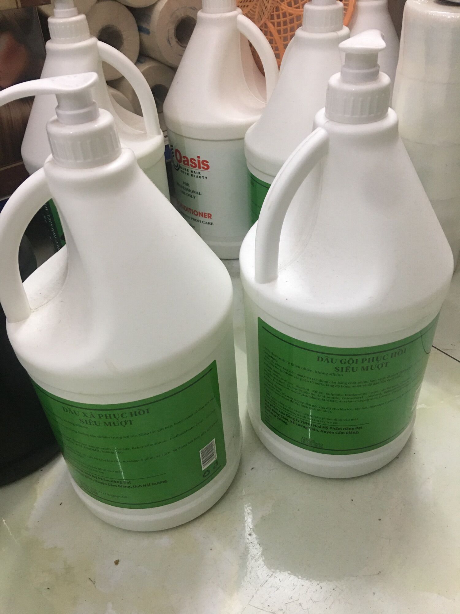 Dầu gội xả bưởi siêu mềm mượt can 5L (1 cặp)