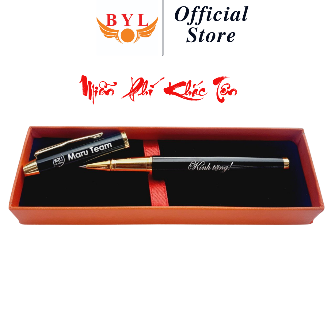 Quà tặng Bút khắc tên Bút bi vỏ kim loại Bút ký BYL-006