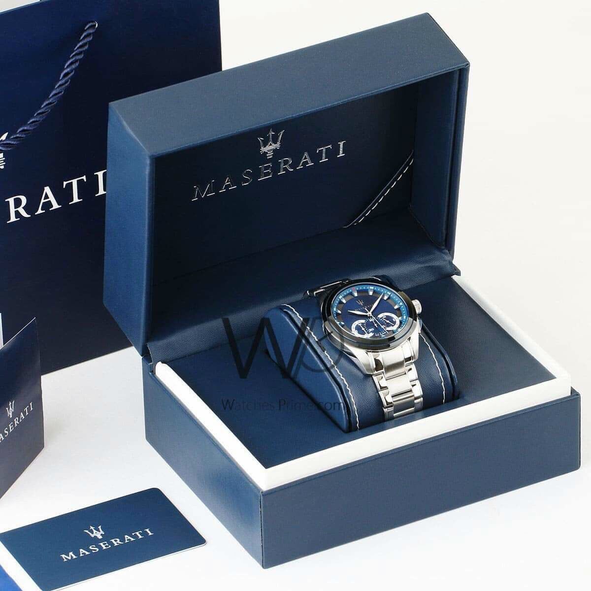 Maserati R8873612014 , Size 42mm, mặt xanh , máy quatz