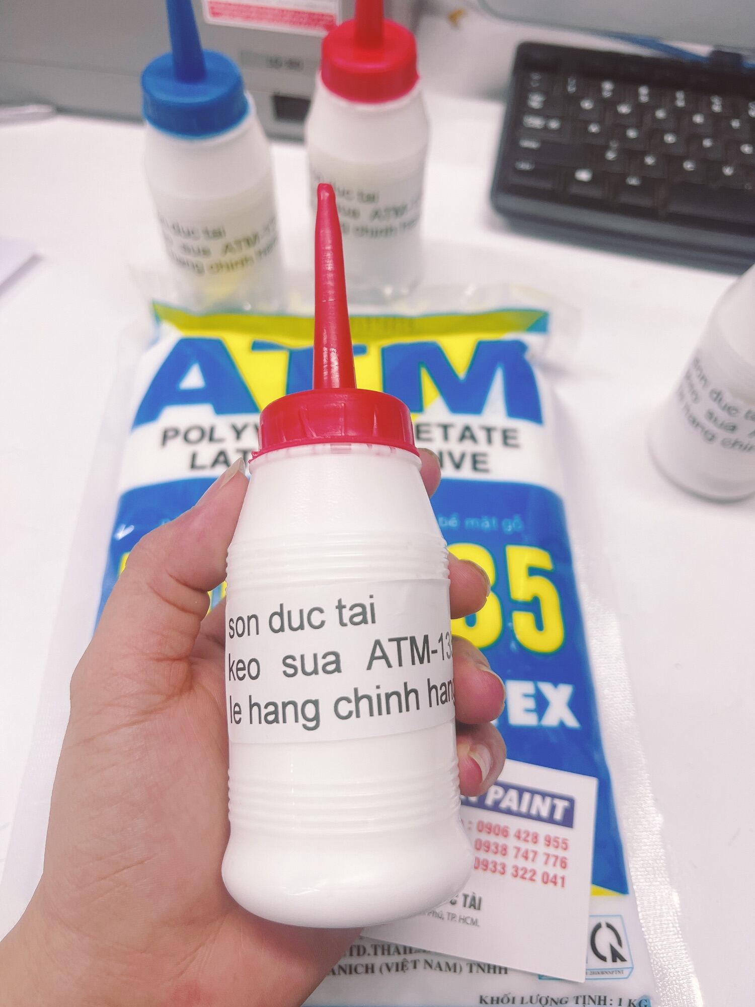 sỉ ib keo sữa Latex ATM - A135 bán lẻ có vòi hàng chính hãng