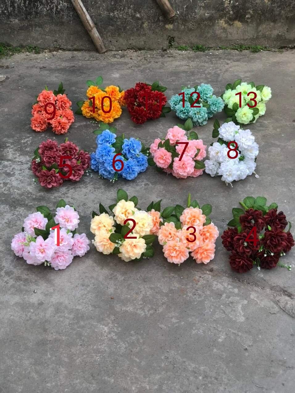 Cụm cúc pháp_hoa giả trang trí