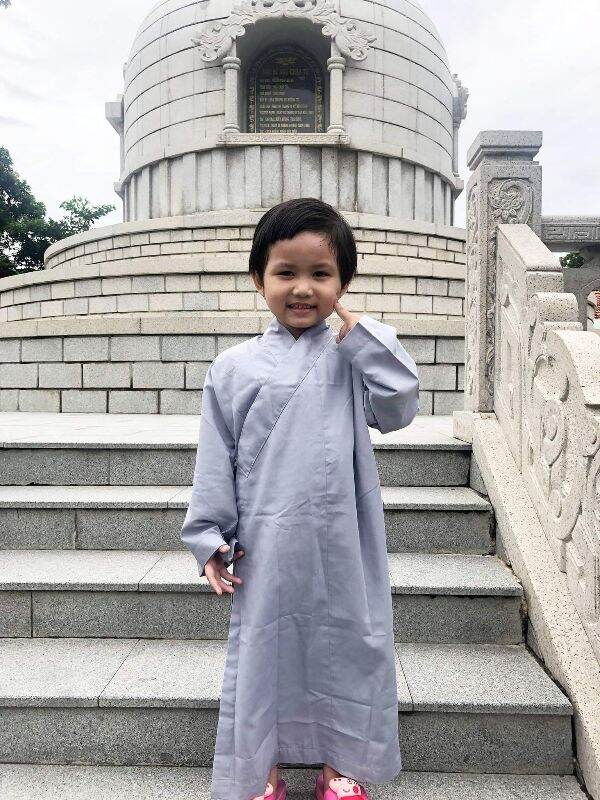 Áo tràng đi chùa bé, Áo tràng phật tử