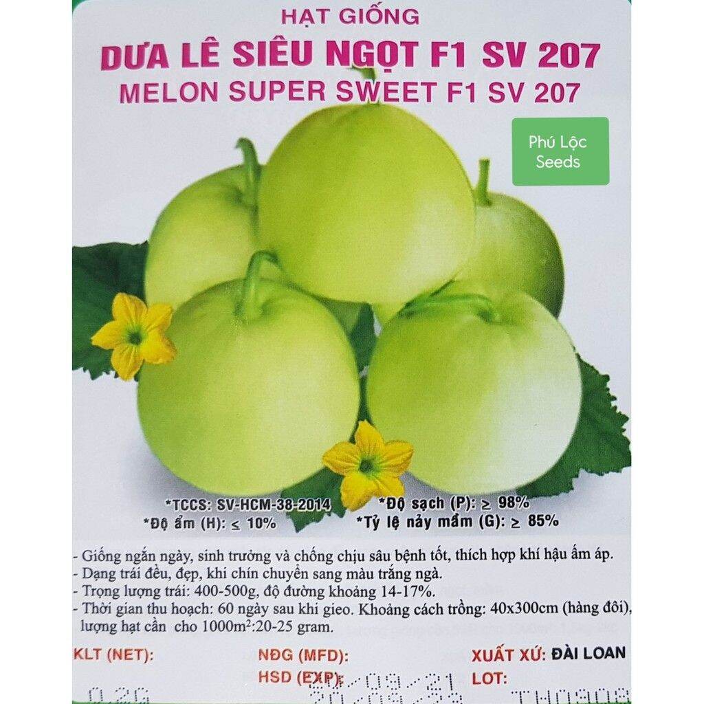 Hạt giống dưa lê siêu ngọt f1 0.2gr