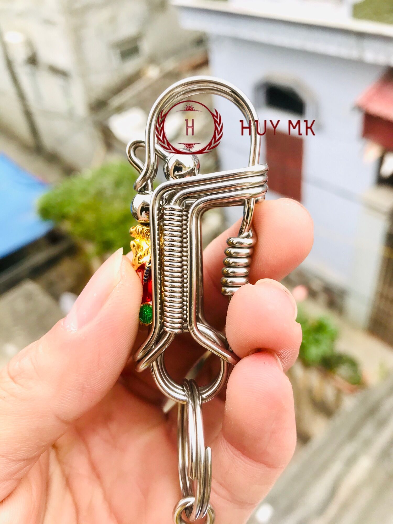 móc khóa thủ công tỳ hưu đỏ
