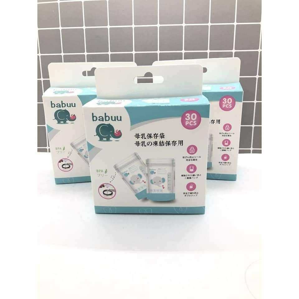 Hộp 30 Túi Trữ Sữa Babuu 100ml Nhật Bản