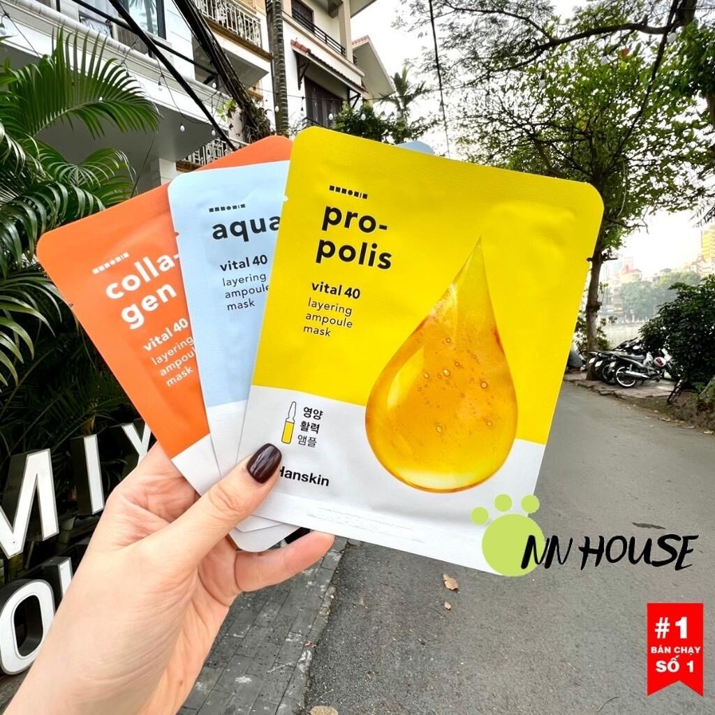 Mặt nạ giấy dưỡng da Hanskin lotion mask,mặt nạ dưỡng trắng da,dưỡng ẩm collagen, cấp ẩm, propolis, tái tạo da, skincare