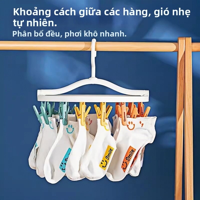 Multi-Clip Sock Drying Hanger Giá 211,000 Đồng*Miễn phí vận chuyển
