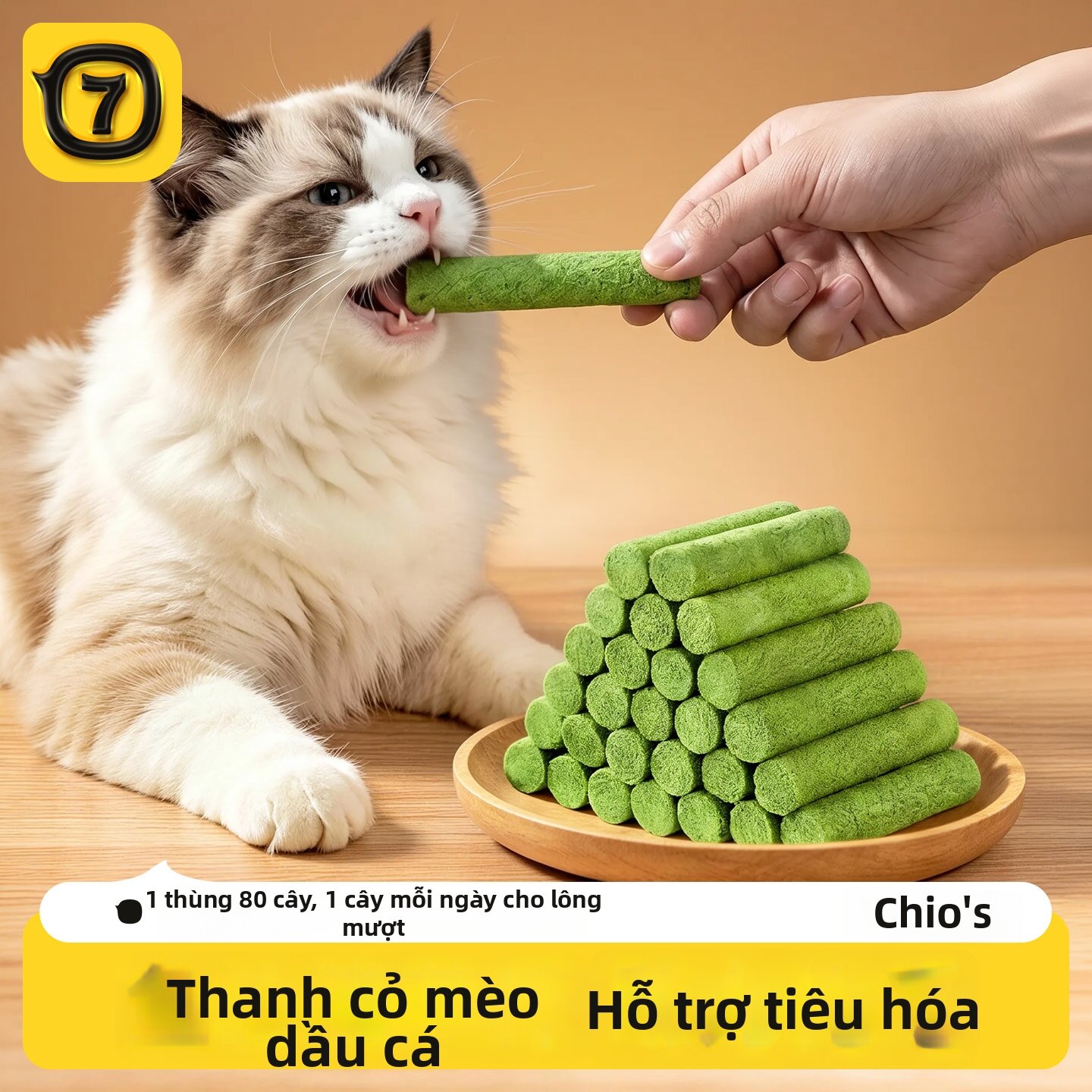 7o | Đồ Chơi Mèo Gặm Cỏ Giúp Chăm Sóc Răng