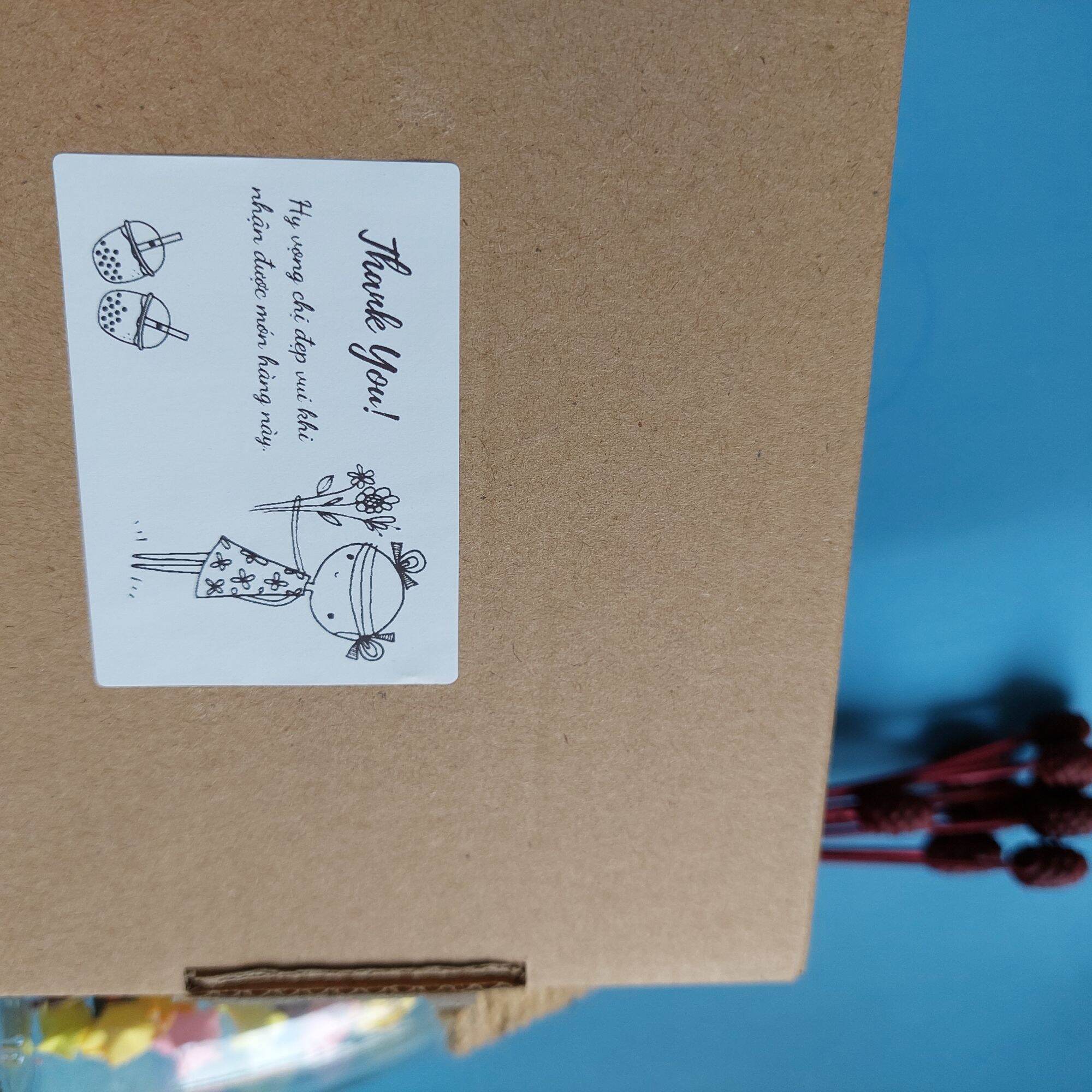 100 Tem decal dán Thank You kích thước 7x5cm