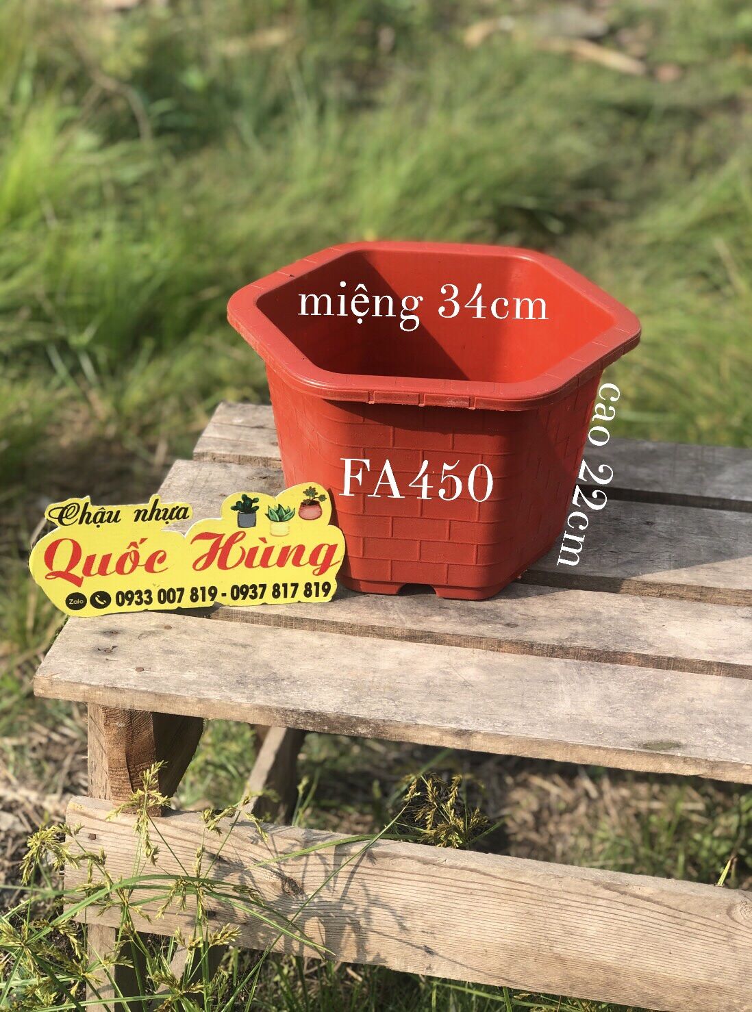 Combo 5 chậu fa450 đỏ