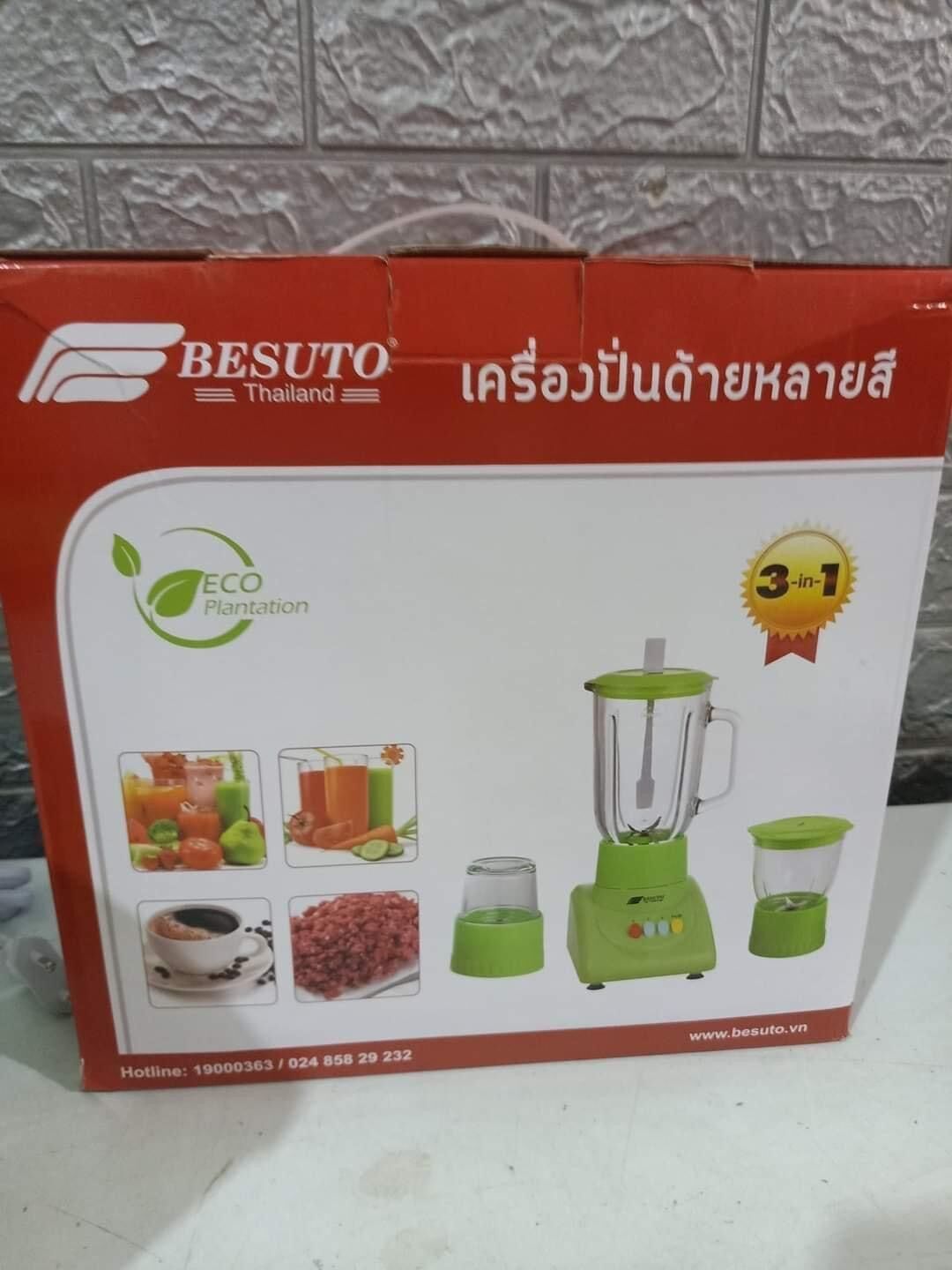 Máy xay sinh tố 3 cối thuỷ tinh besuto