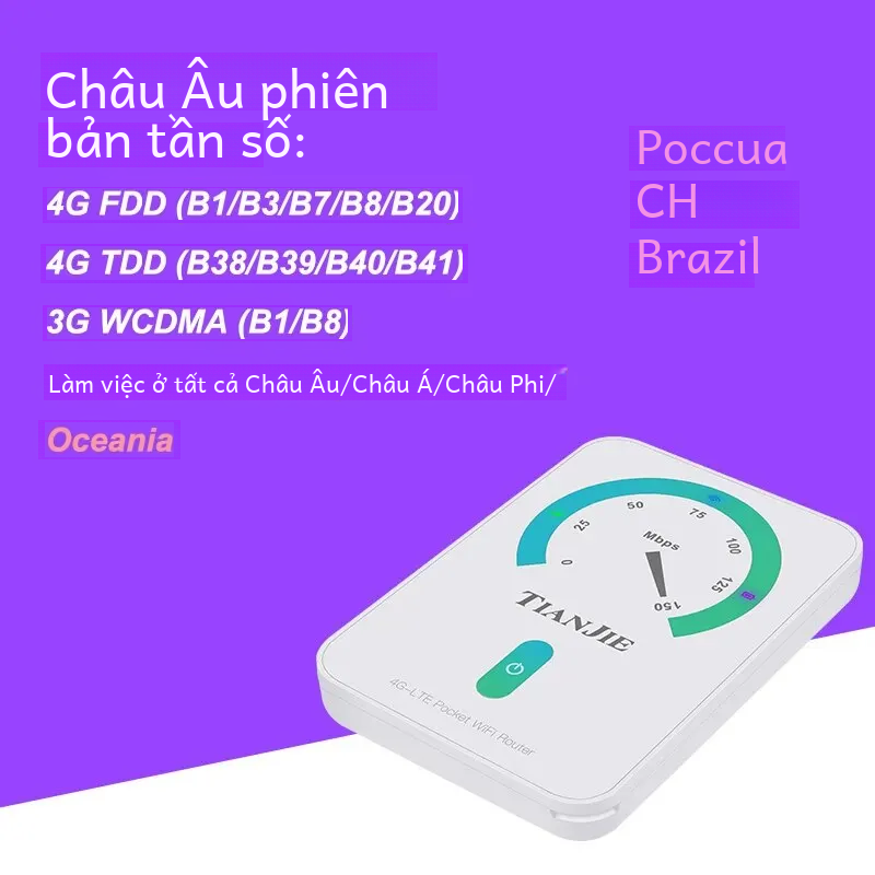 Tianjie 4G Wifi Router mở khóa 150Mbps không dây Modem cho ip camera ngoài trời Túi băng thông rộng xe Internet Adapter với pin