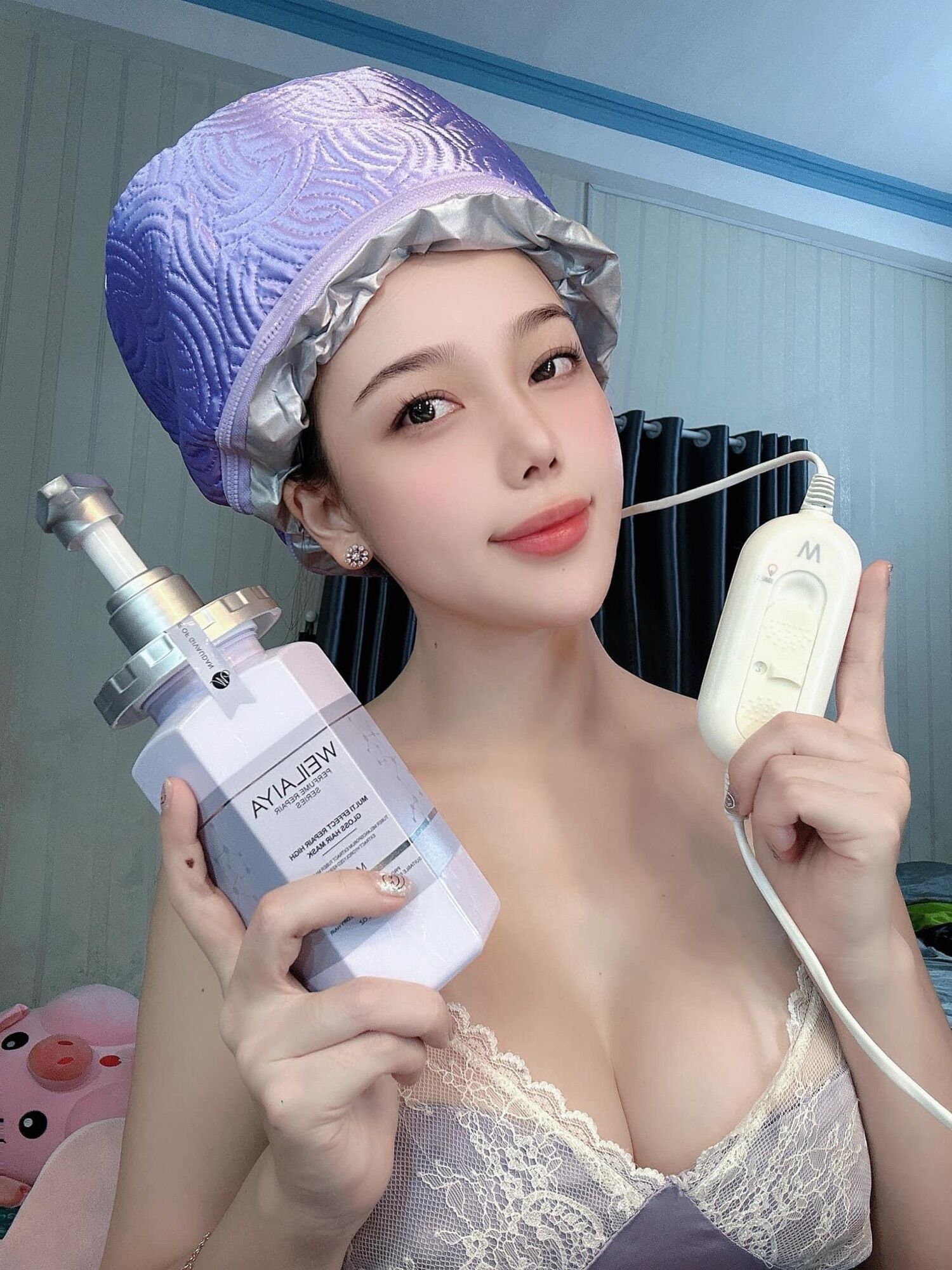 Hấp tóc weilaiya 450ml tặng kèm mũ hấp chuẩn salon