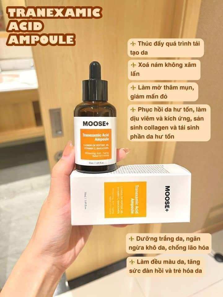 Serum Moose Giúp Trắng Da Mờ Nám,Cấp Ẩm,Tái Tạo Làn Da