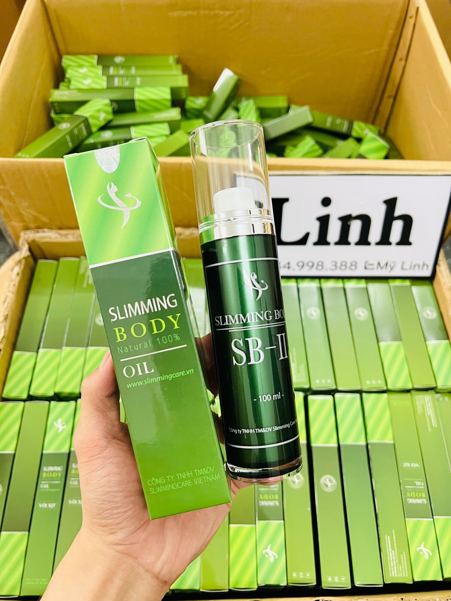 Slimming body - tinh dầu ủ nóng tan mỡ bụng đùi săn da