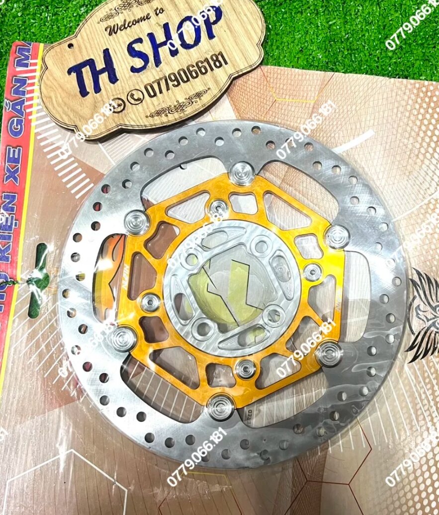 Đĩa Nissin over size 4 lỗ kèm lòng đĩa size 267mm khiến Inox 304 thông dụng gắn các dòng xe máy