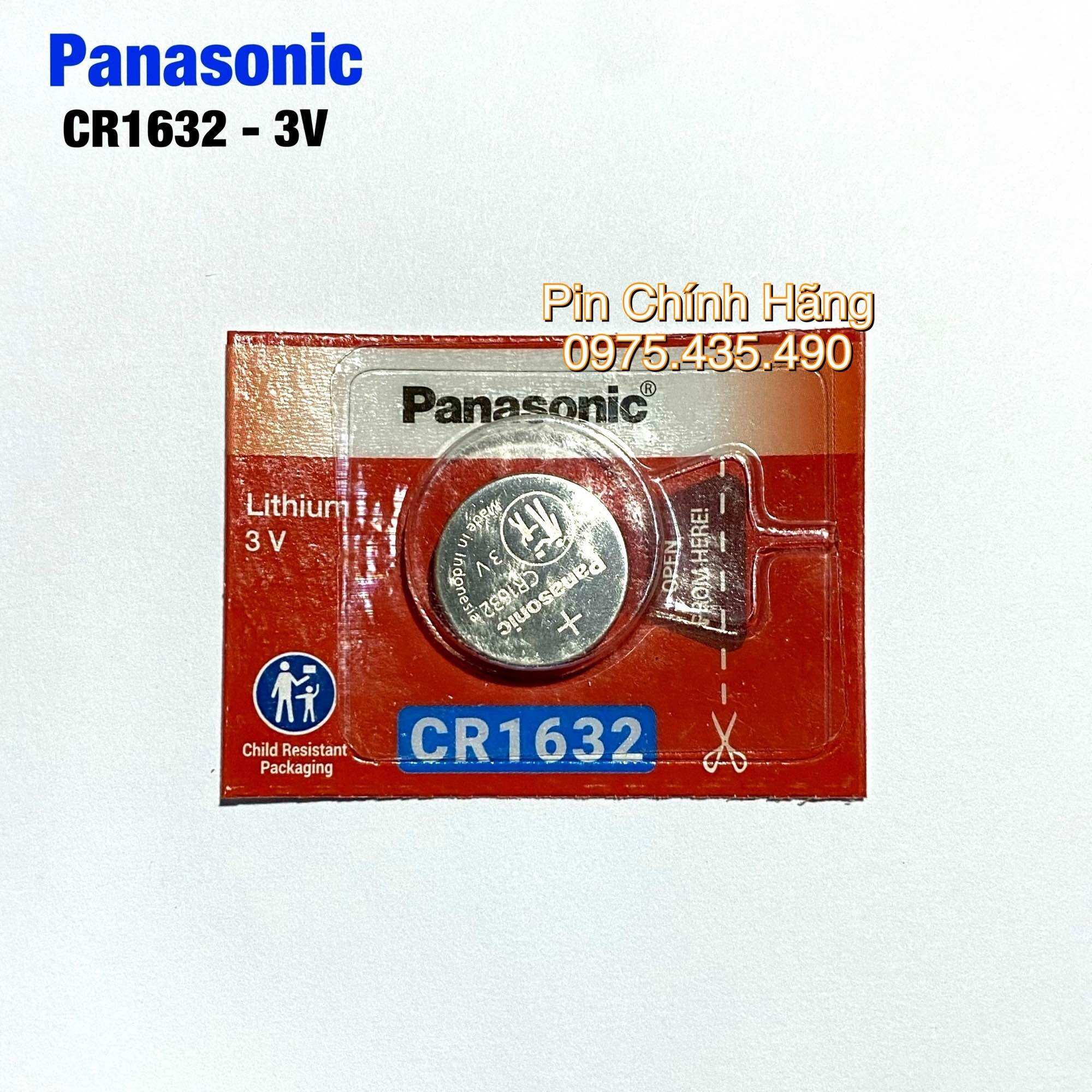 Pin CR1632 Panasonic Lithium 3V Chính Hãng Vỉ 1 Viên - Made in Indonesia