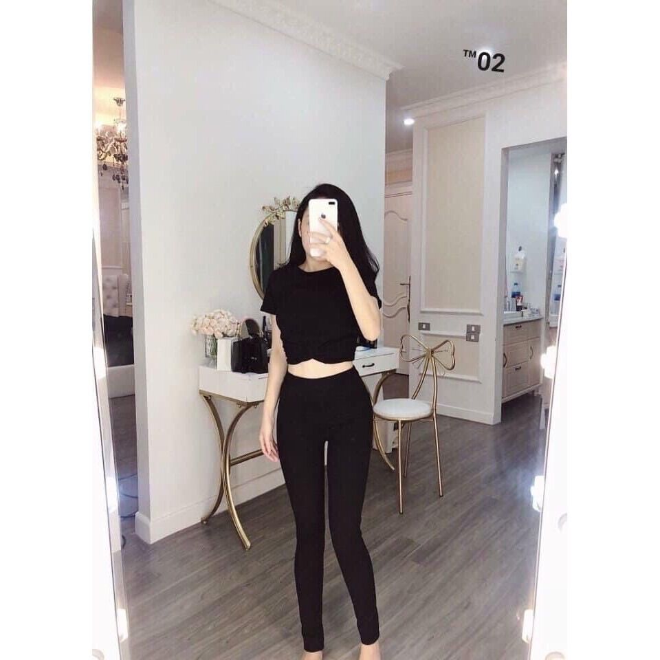 Quần Legging Nữ Dài Cotton Legging Nâng Mông Dày Co Giãn Mạnh Tôn Dáng