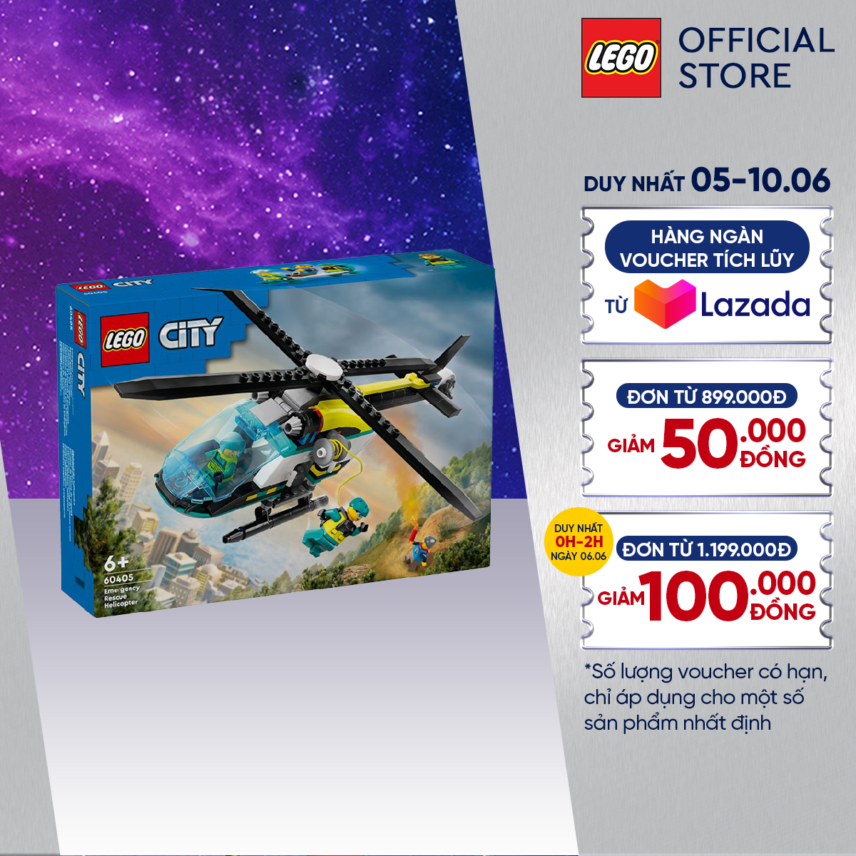 Lego city 60405 đồ chơi lắp ráp trực thăng cấp cứu chuyên dụng
