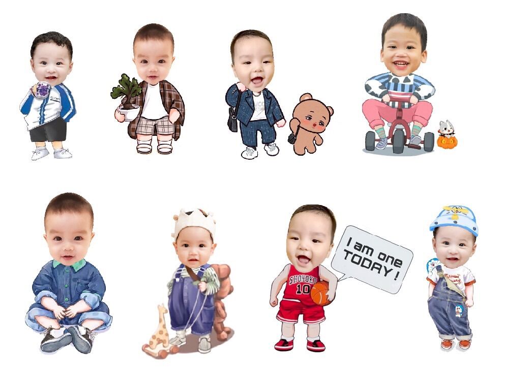 Chibi sinh nhật cho bé trai giá rẻ , kt 25cm và 35-40cm