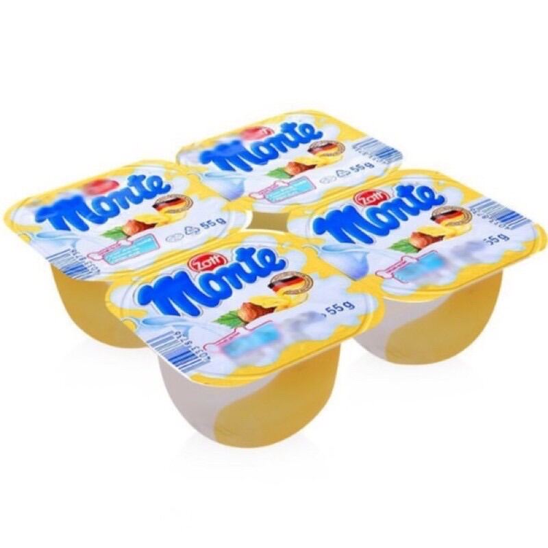 Lốc 4 hộp váng sữa Monte vani 55g
