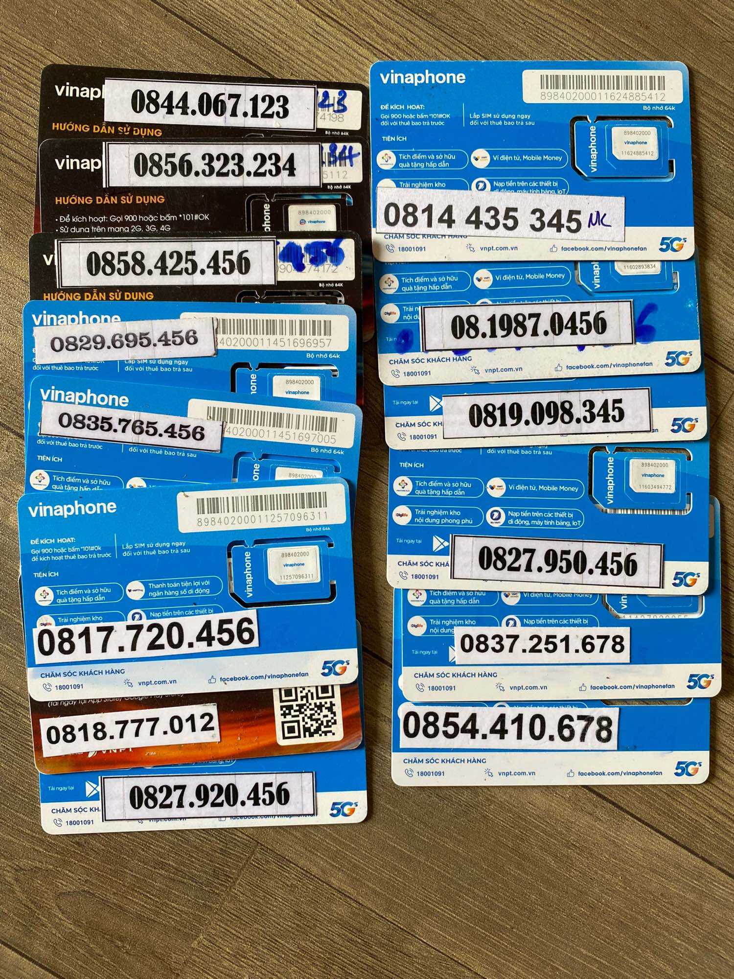 Sim Vina Số Dễ Nhớ Đuôi 345, 456, 678 [Sim chưa đăng ký, Khách tự đăng ký chính chủ tại cửa hàng nhé]