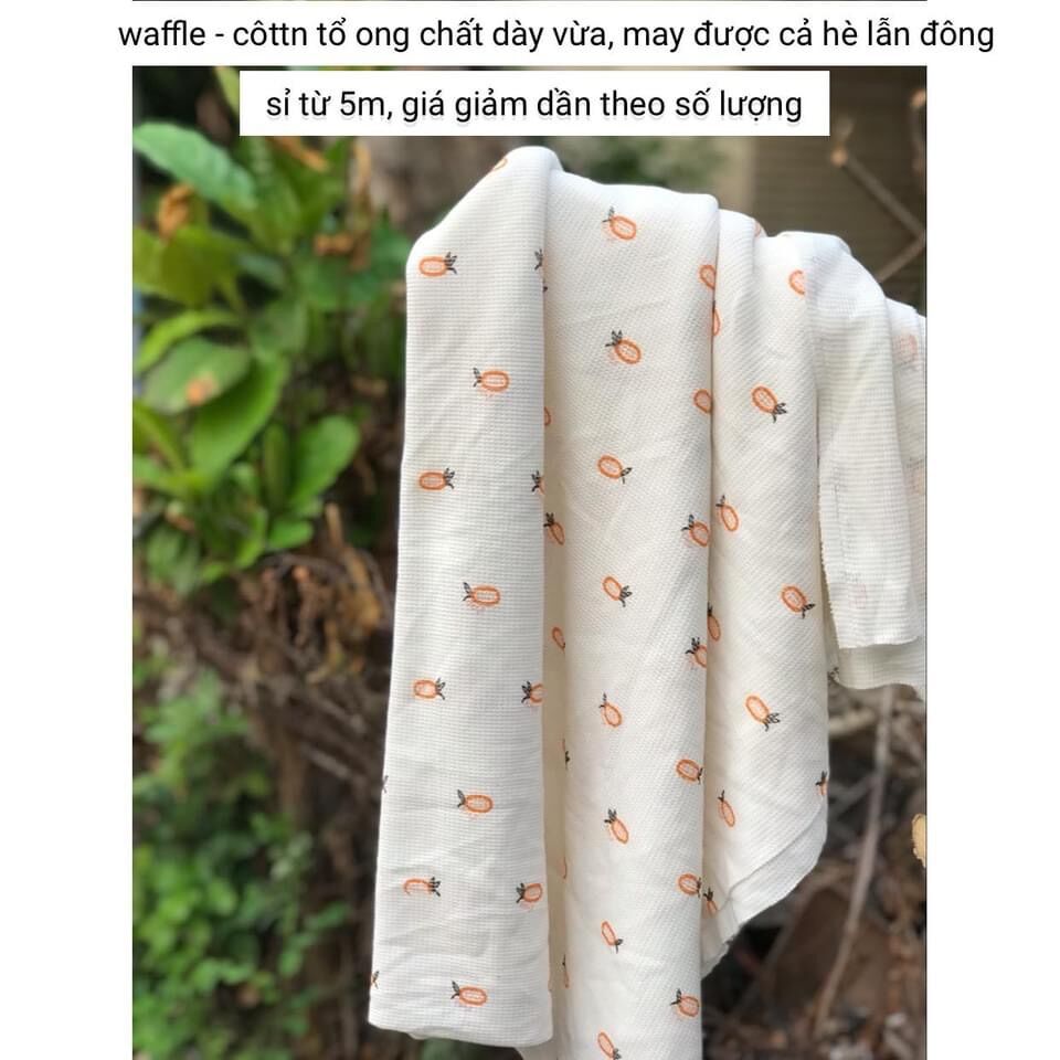 Vải Cotton Waffle cho bé T02/22
