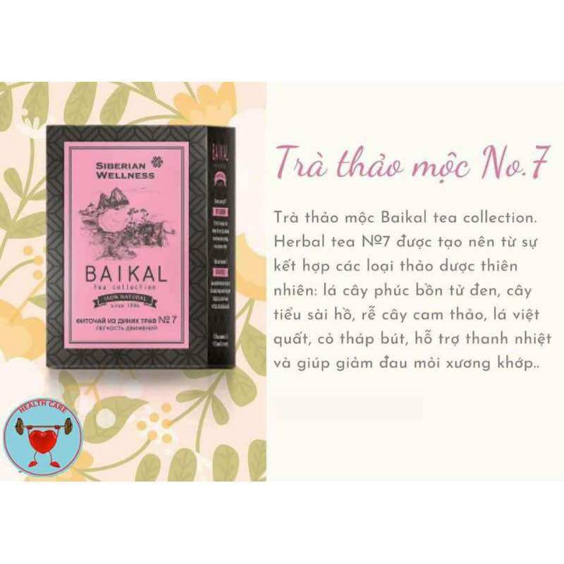 Trà giúp giảm đau mỏi xương khớp N7 Siberian Trà thảo mộc Baikal tea collection. Herbal tea №7