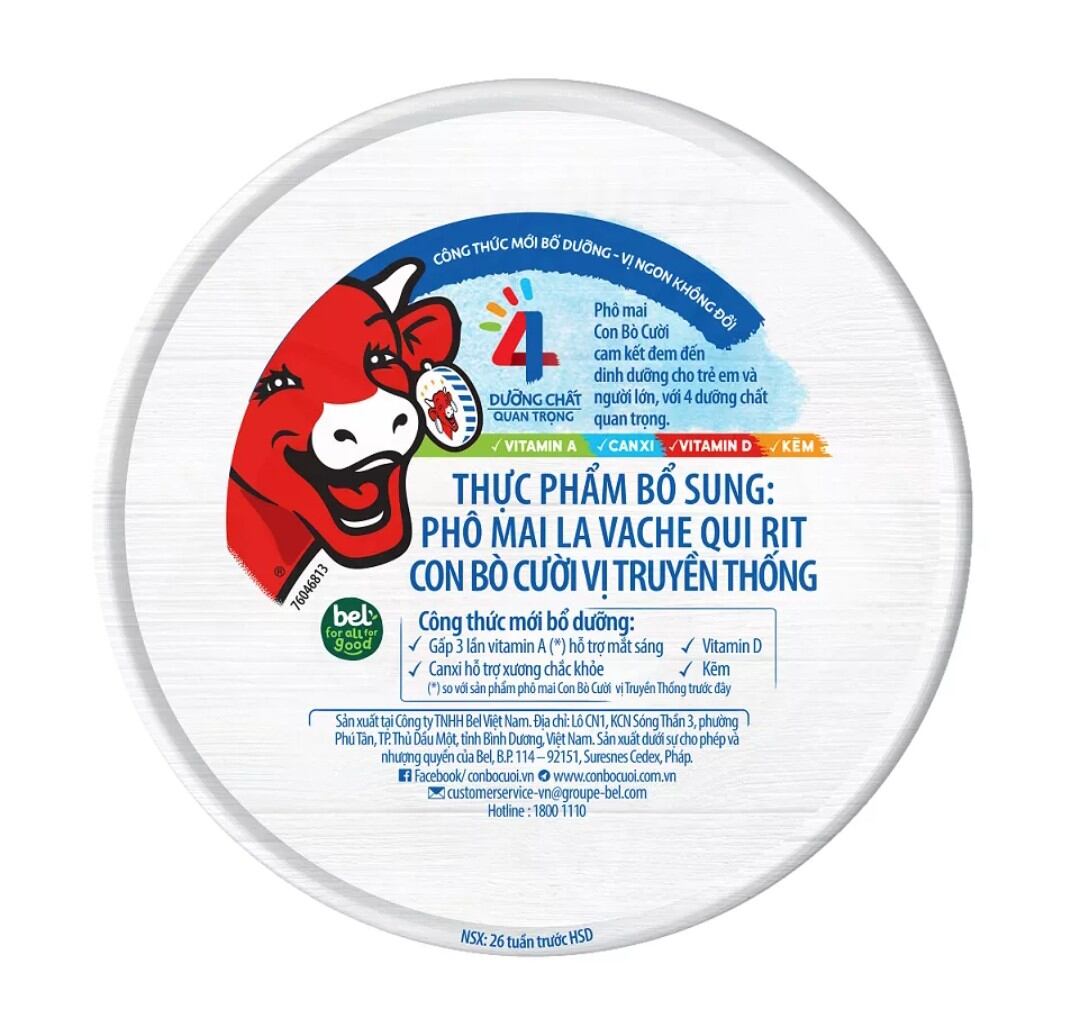 Hộp Phô Mai Con Bò Cười 8 Miếng (112g)