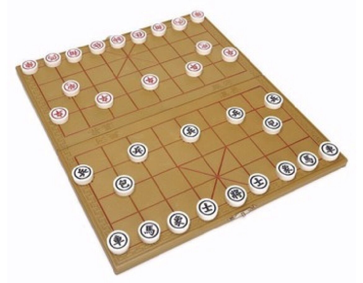 Chess Board Set: Wooden Table, Sturdy Cast Chess Pieces