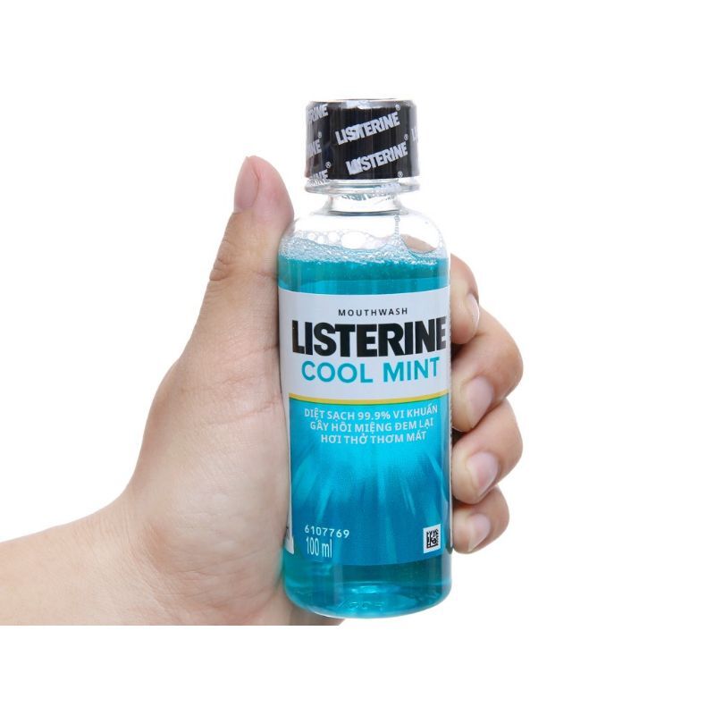 Nước súc miệng bạc hà Listerine Mouthwash Cool Mint 100ml