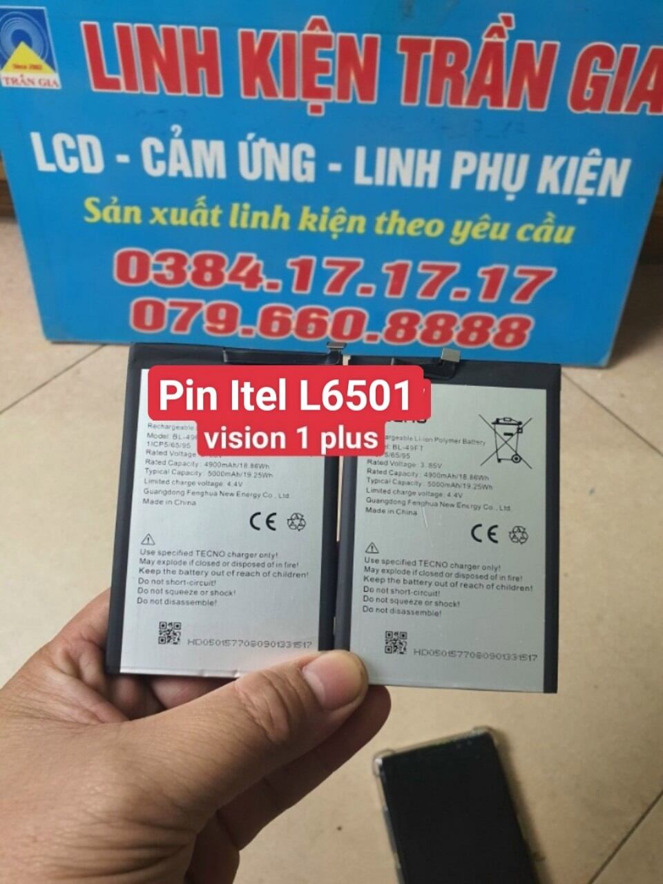 Pin itel l6501/vision 1 plus/bl 49ft