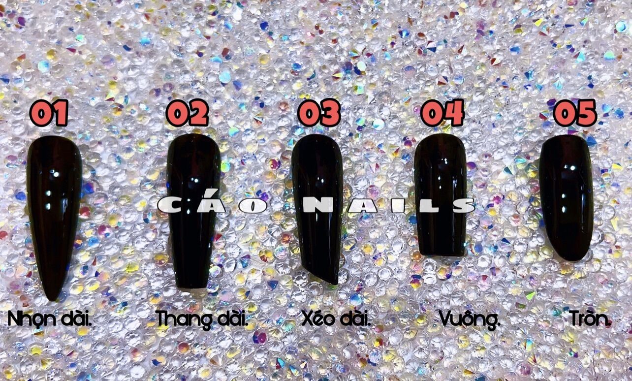 [ nails box] Móng úp giả thiết kế tone xanh đính đá