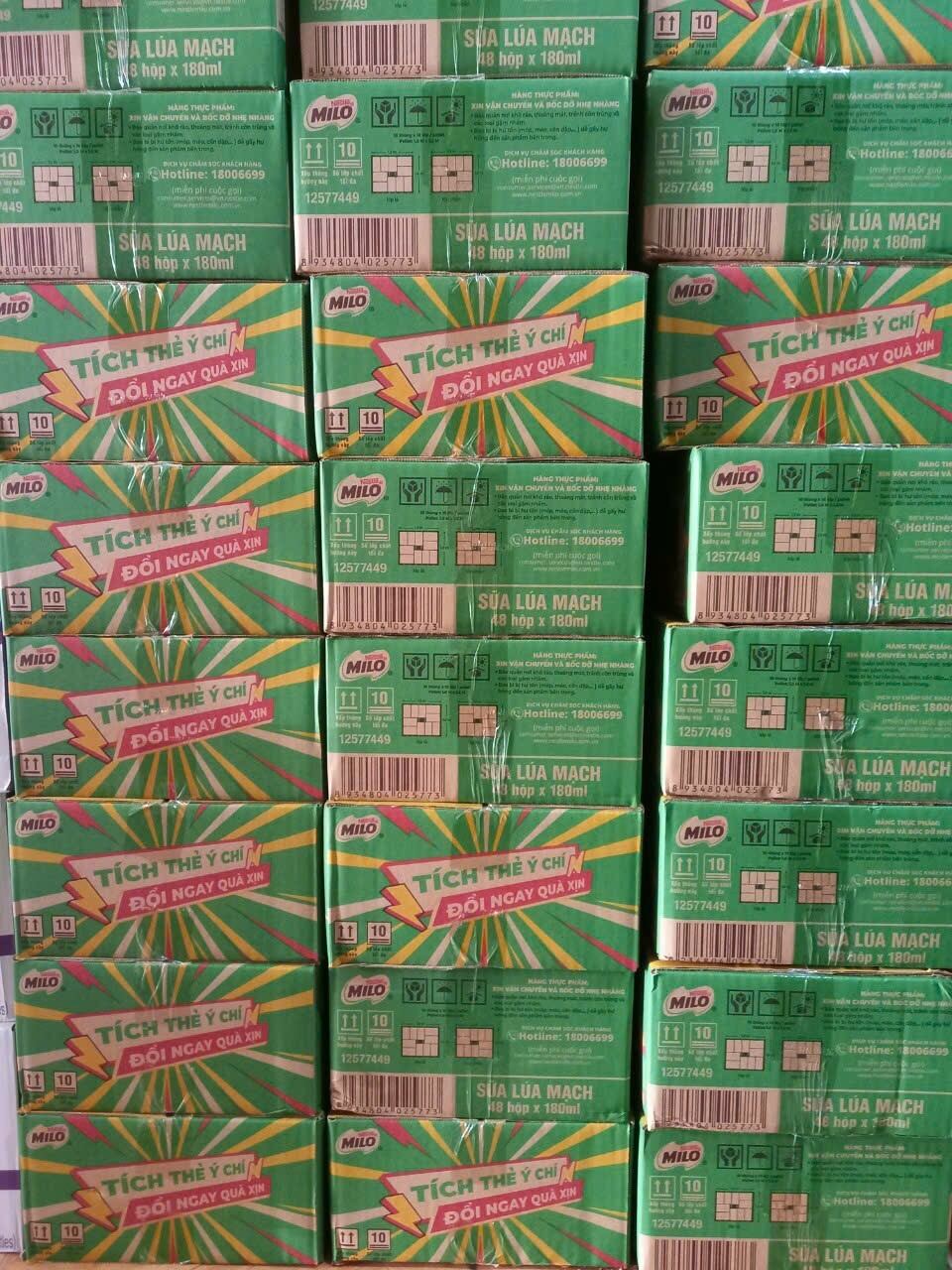 Sữa MILO 180ml có đường và ít đường