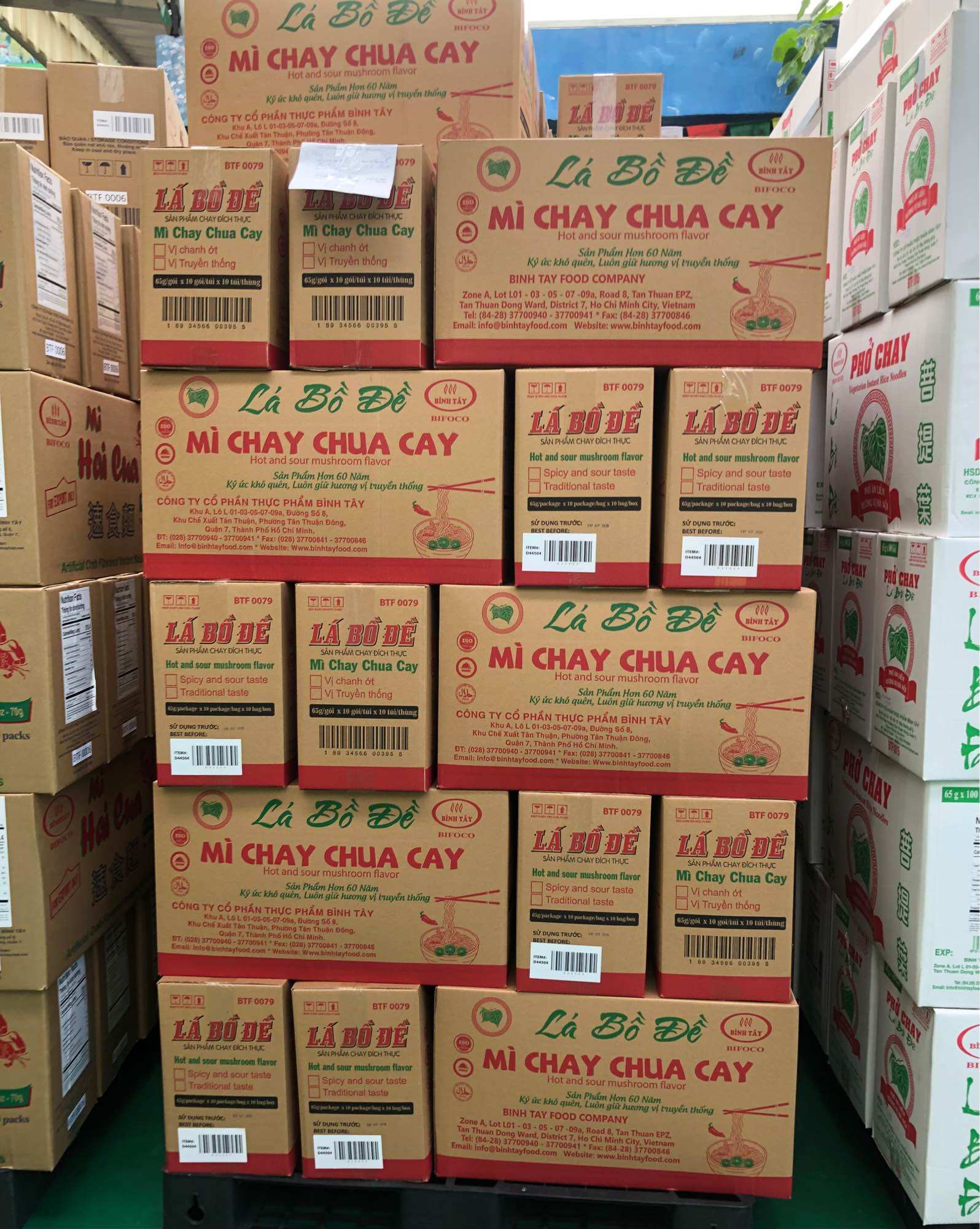 Mì Chay Lá Bồ Đề Chua Cay Túi 65g