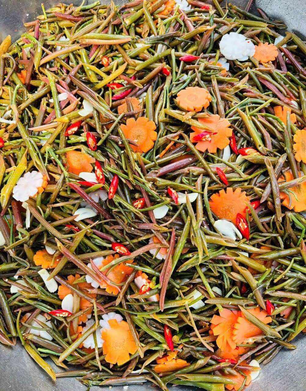 Rau muống đồng ngâm chua ngọt ăn chay( hũ 500gr)