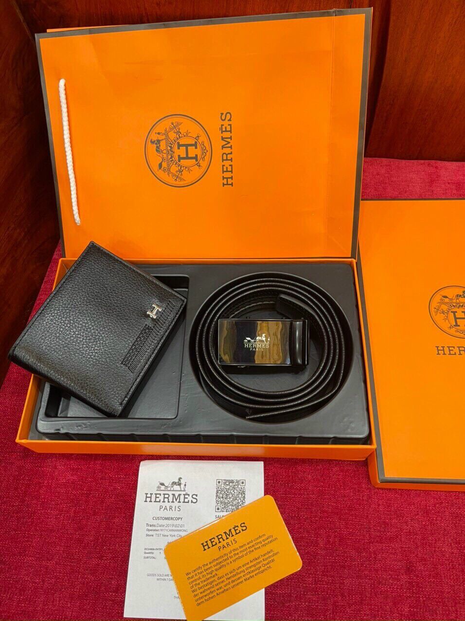 SÉT THẮT LƯNG VÍ  NAM FULL BOX THẺ