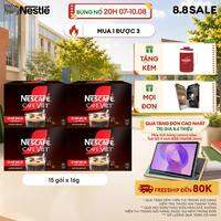 [ƯU ĐÃI THÁNG 8][FREESHIP HCM] Combo 4 hộp Cà phê đen hòa tan NESCAFÉ CAFÉ VIỆT (16g x 15 gói)