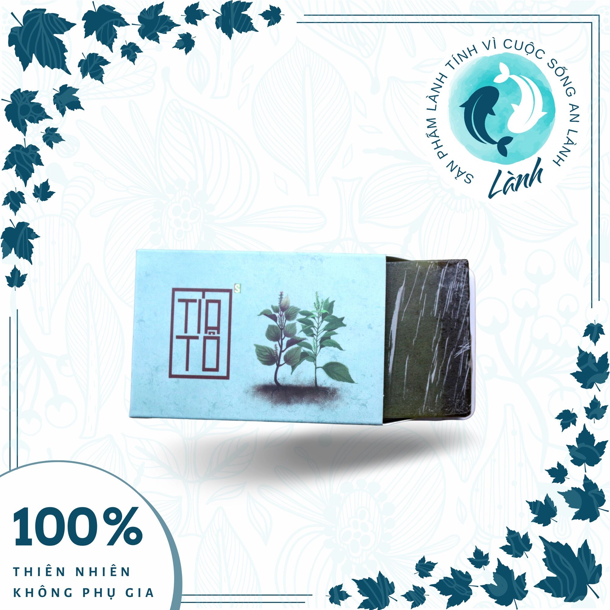 Xà phòng tía tô sinh dược chống mẩn ngứa 100gr - lành shop
