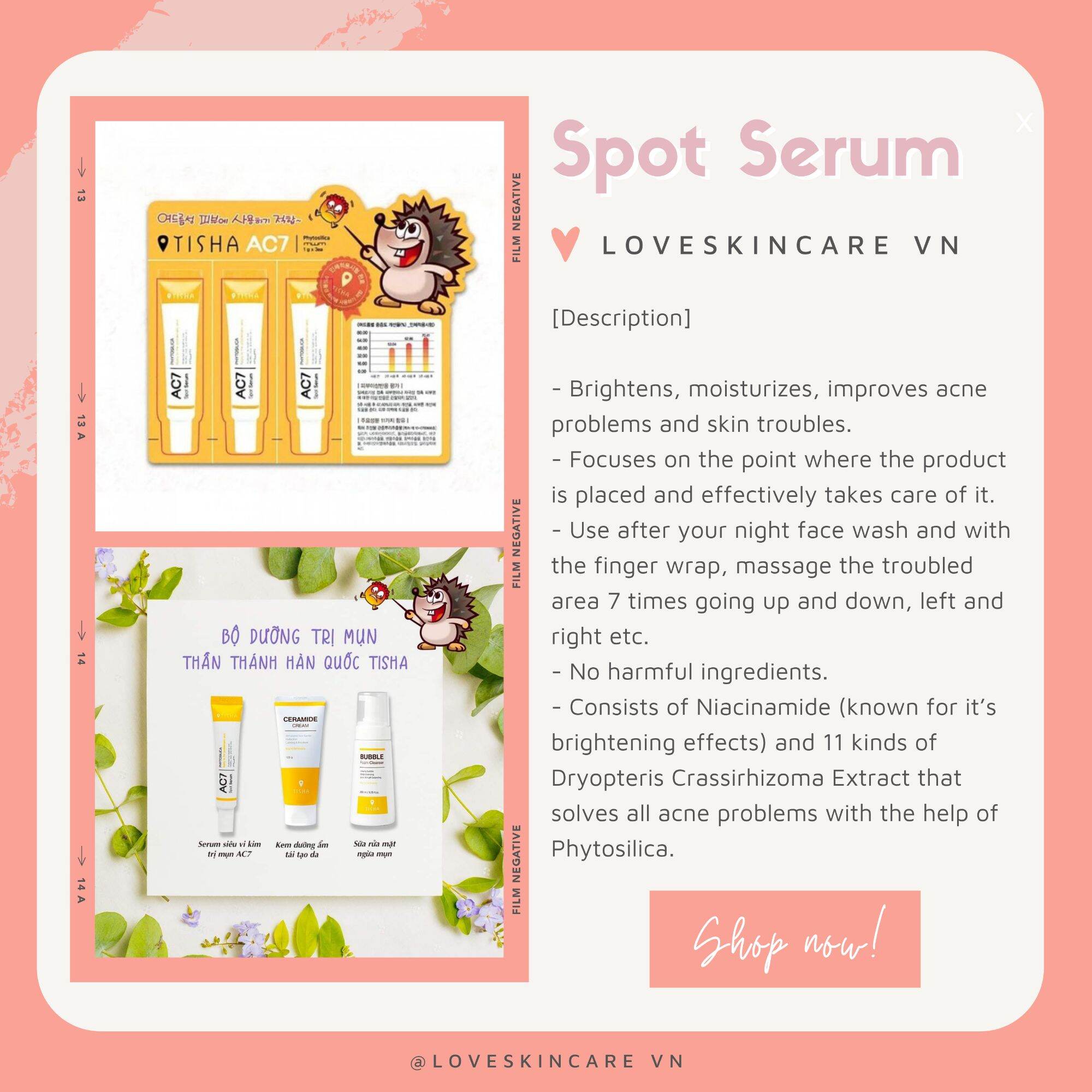 Serum siêu vi ki.m giảm mụn tisha ac7
