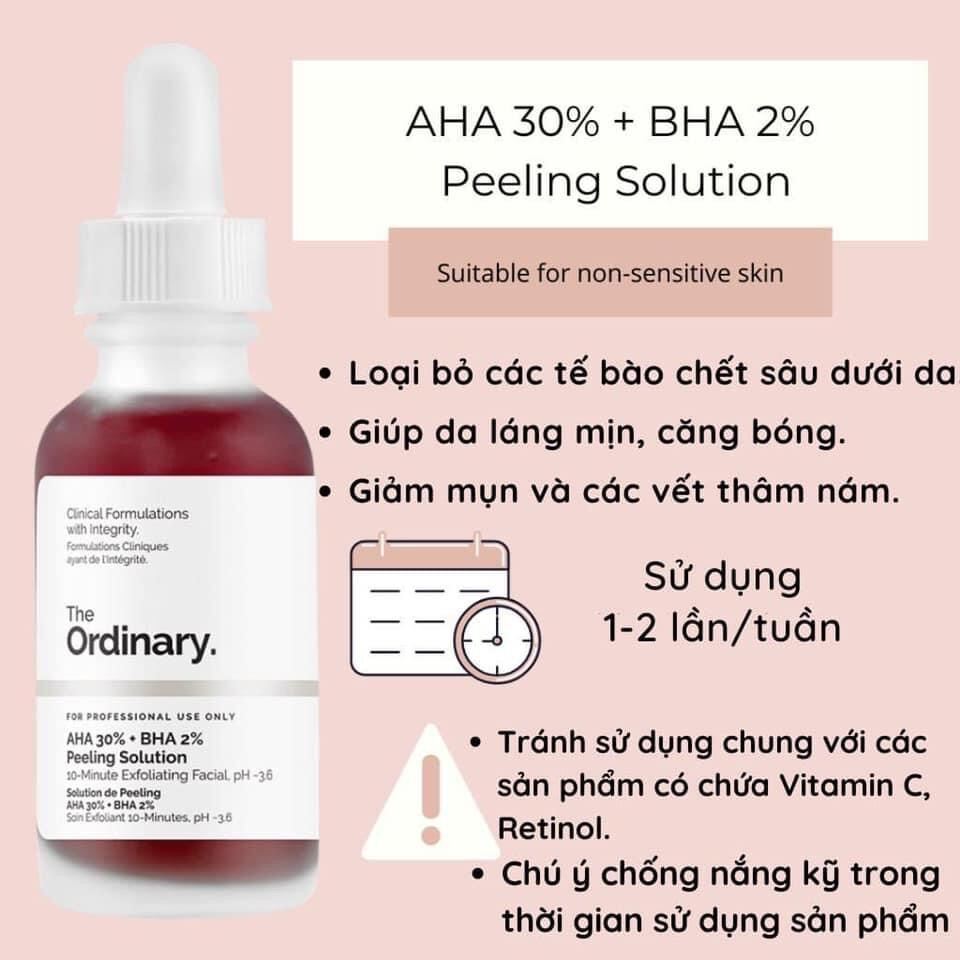 AHA 30% + BHA 2% Peeling Solution The Ordinary