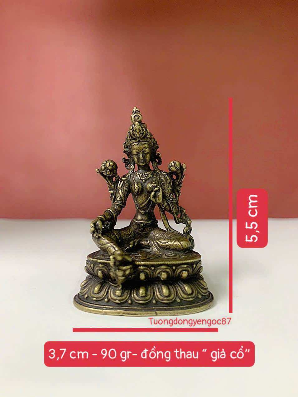 Tượng đồng Đức Tara xanh mật tông