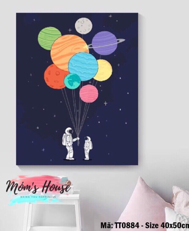 Tranh tô màu số hoá tự tô kt 40*50cm