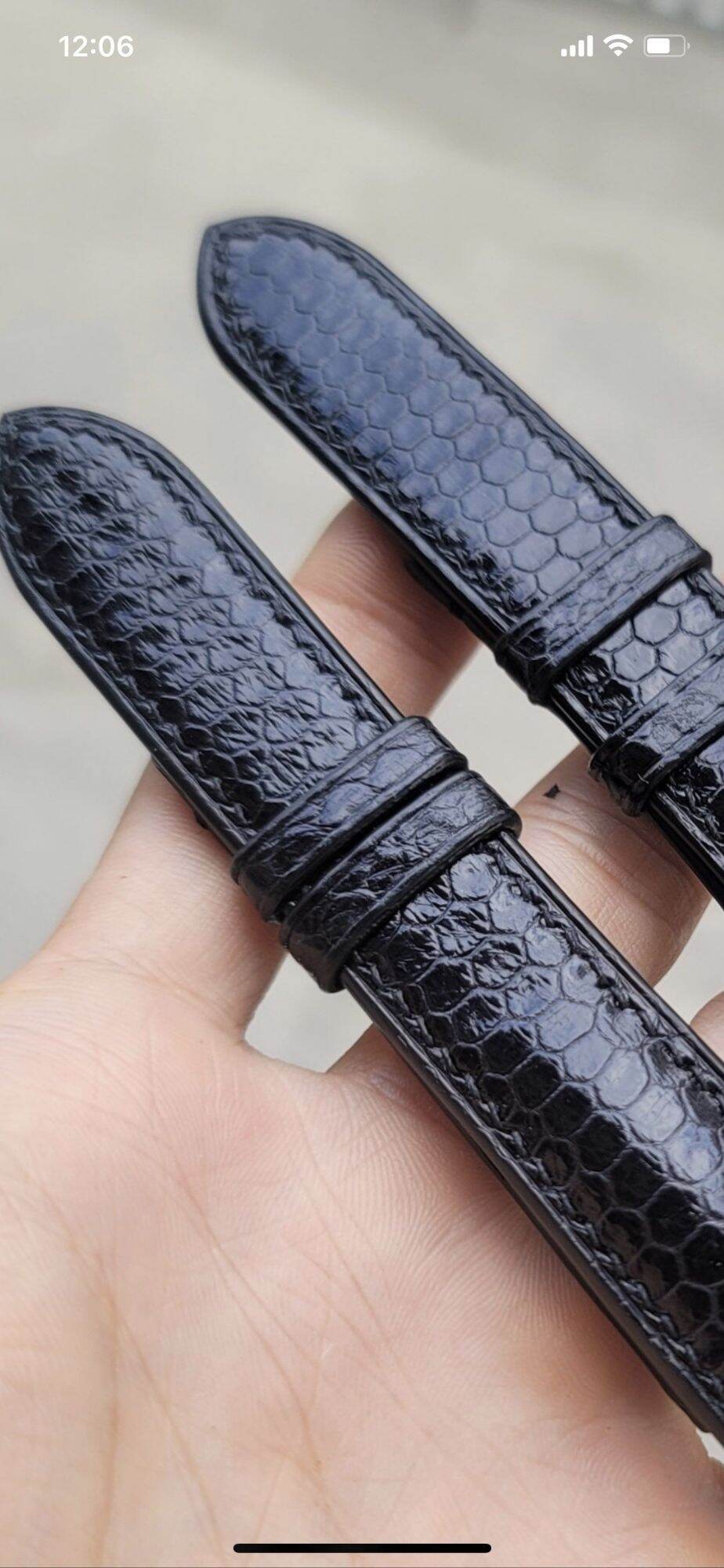 Handmade - Dây đồng hồ da rắn biển