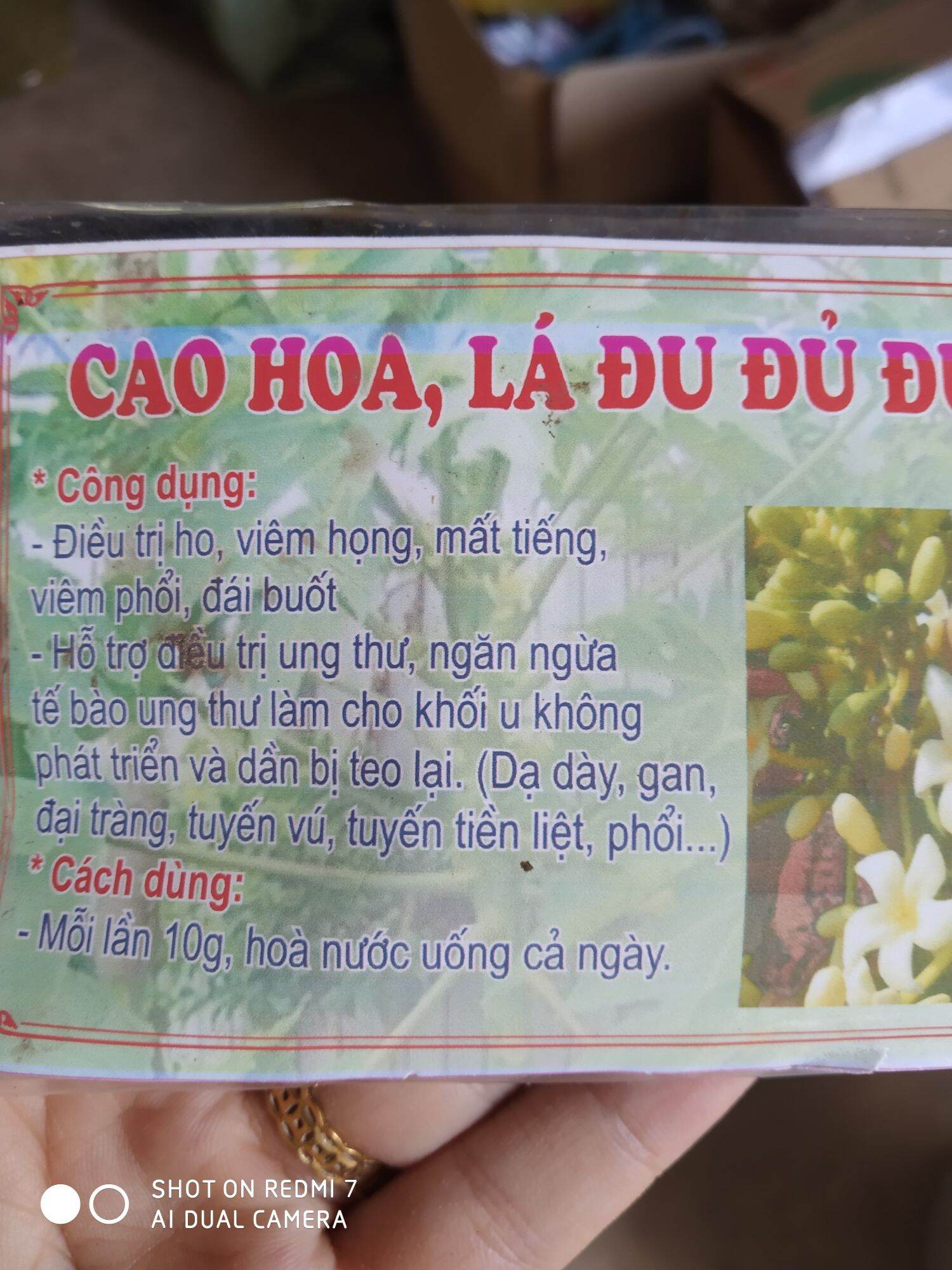 Cao hoa lá đu đủ đực